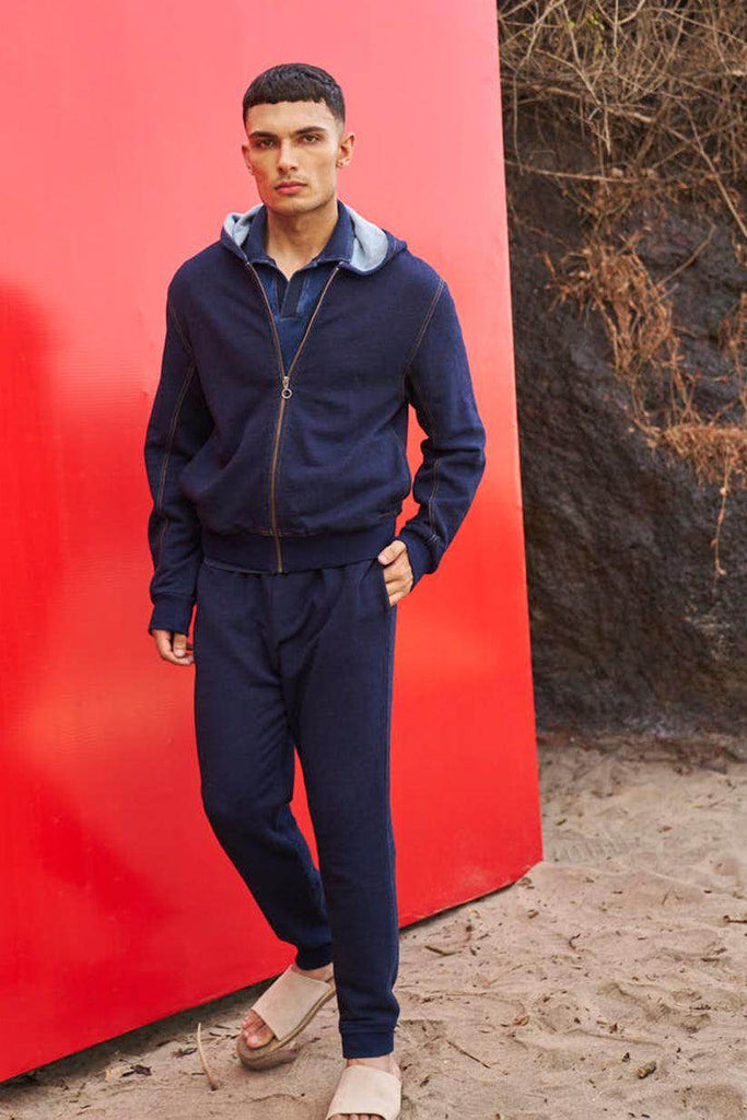 INDIGO HOODIE SET - dash and dot dash and dot