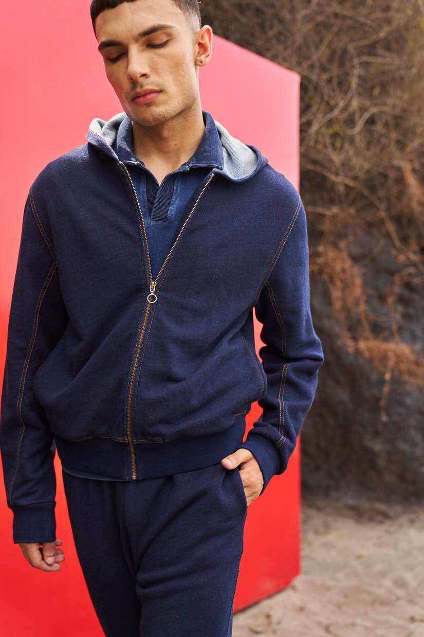 INDIGO HOODIE SET - dash and dot