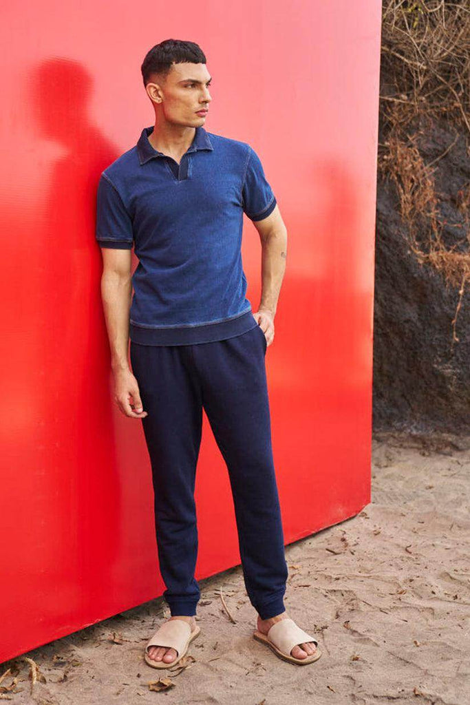 INDIGO JOGGER - dash and dot dash and dot