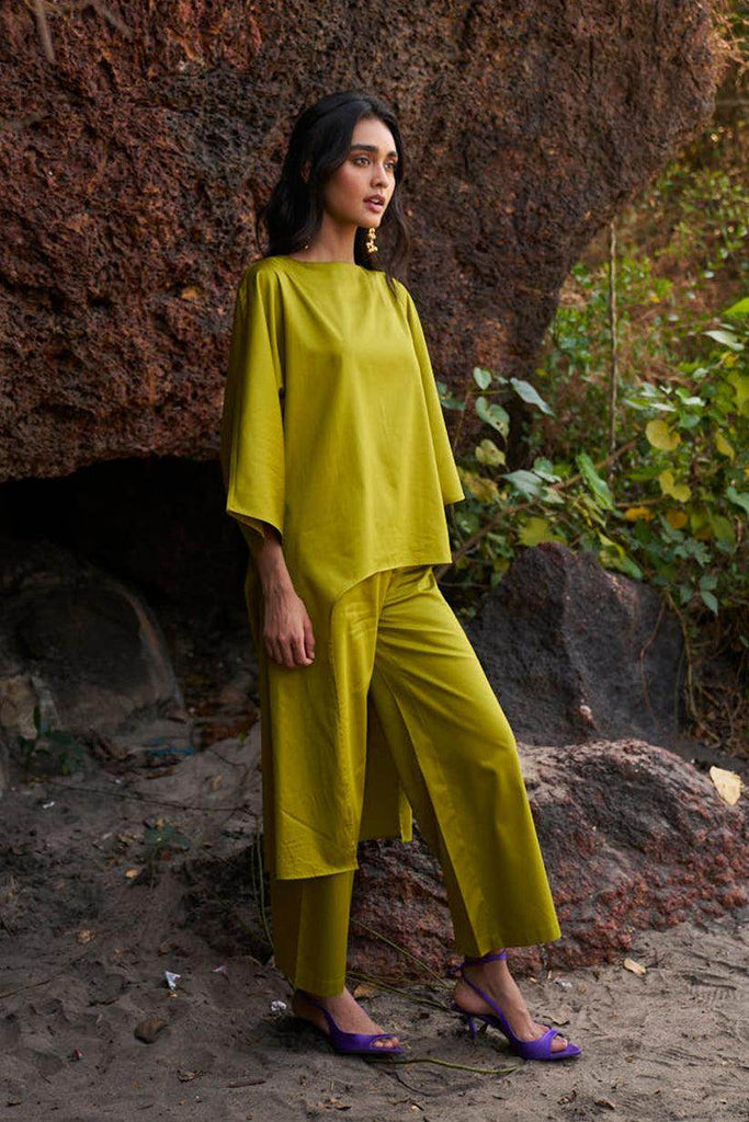 OLIVE COTTON PANT - dash and dot dash and dot