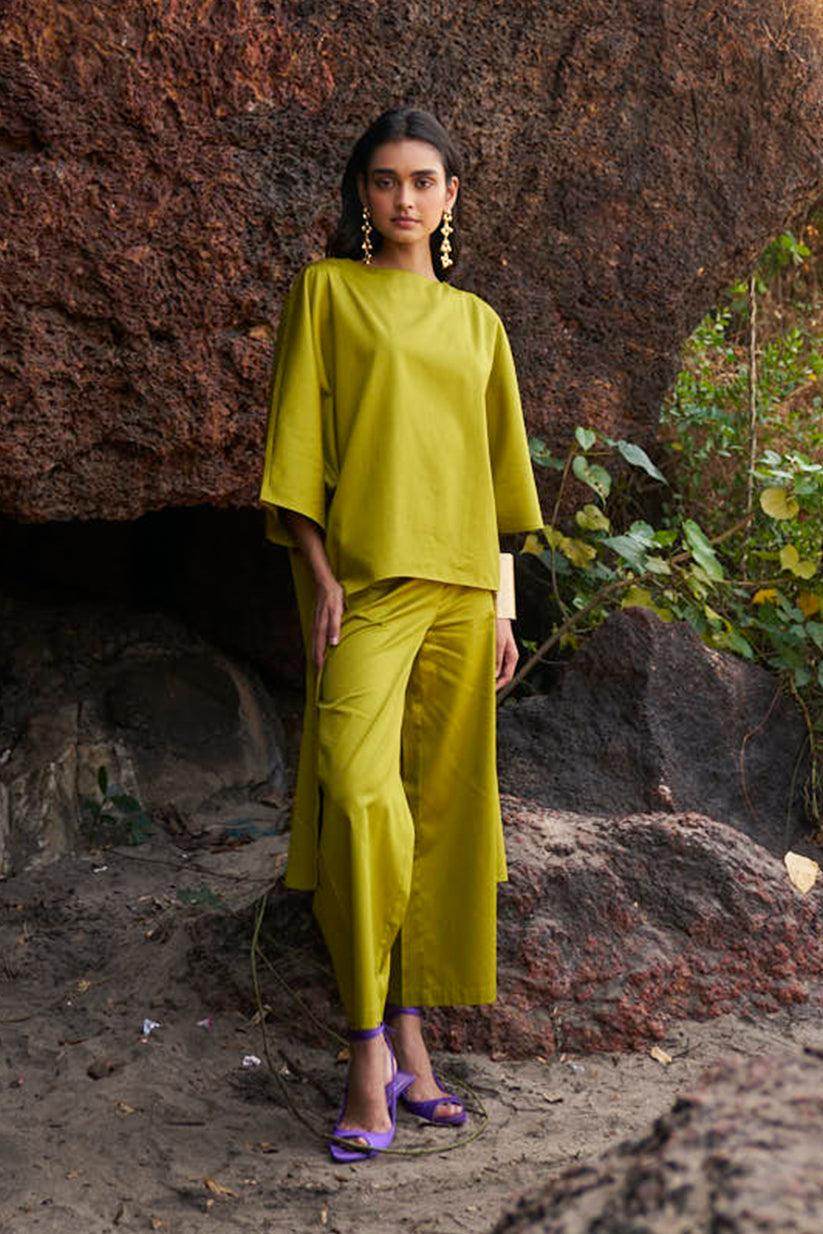 OLIVE COTTON PANT - dash and dot