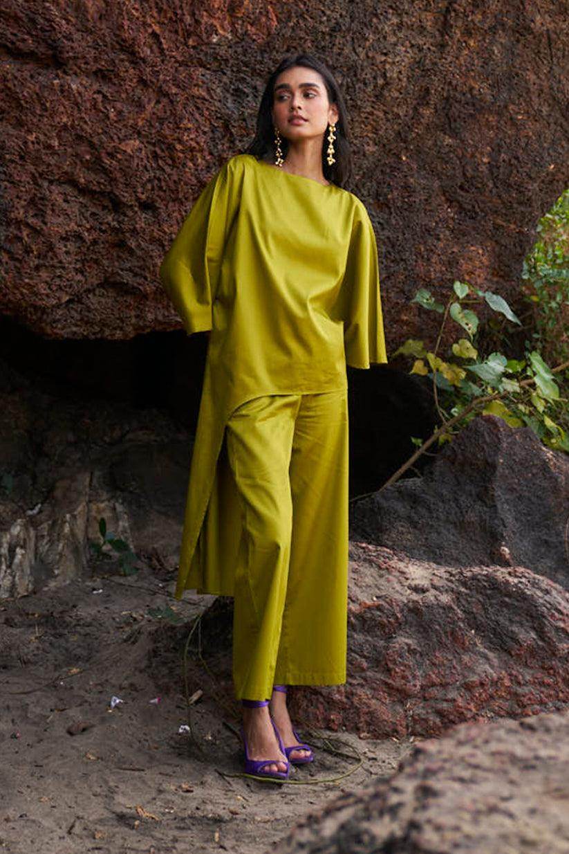 OLIVE COTTON PANT - dash and dot