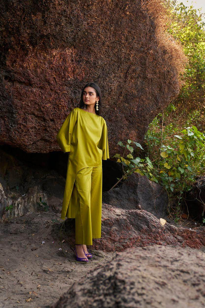 OLIVE COTTON PANT - dash and dot dash and dot