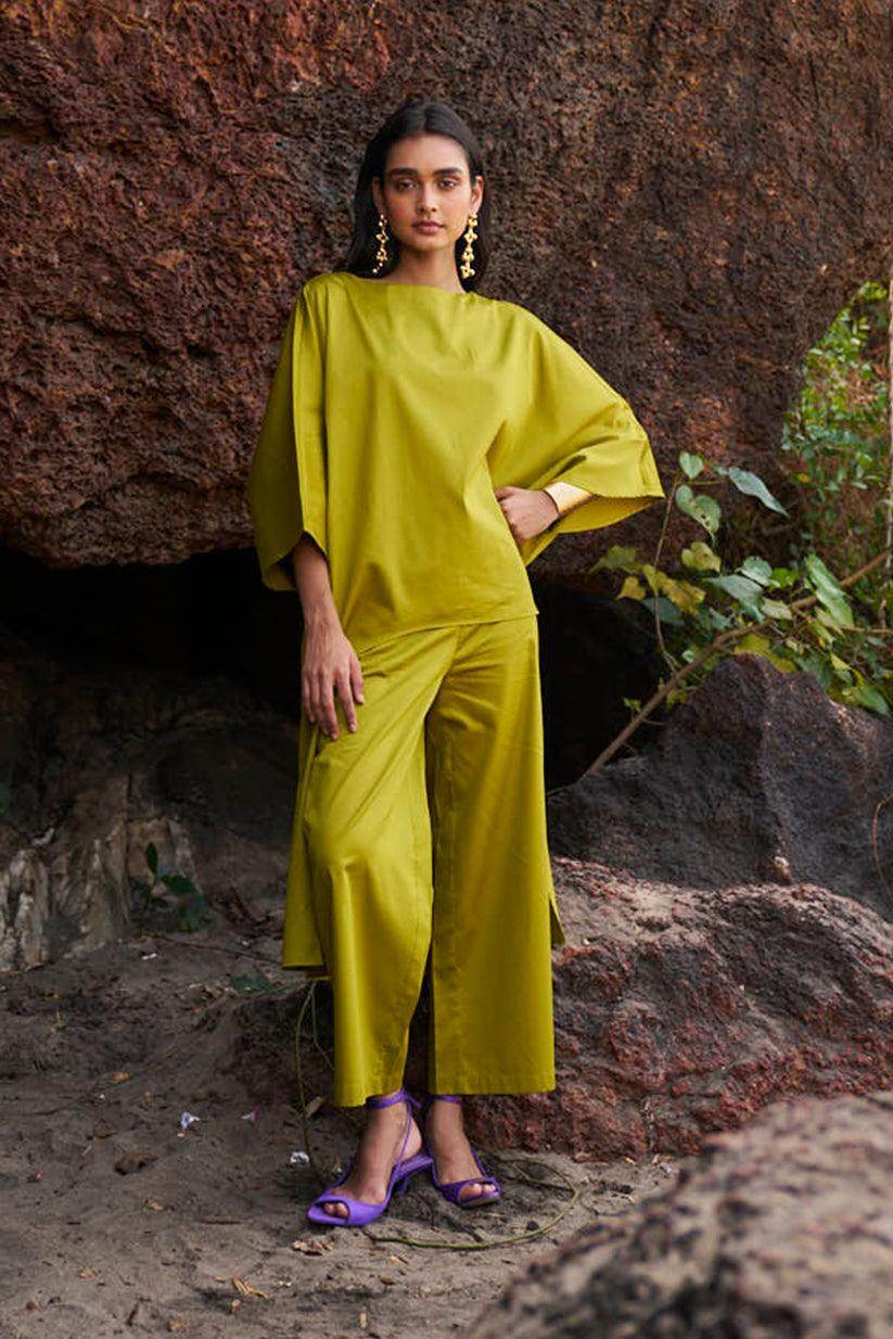 OLIVE COTTON PANT - dash and dot