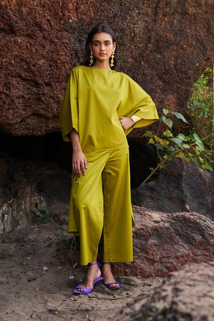 OLIVE COTTON PANT - dash and dot dash and dot