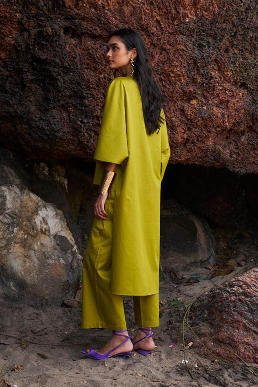 OLIVE COTTON PANT - dash and dot