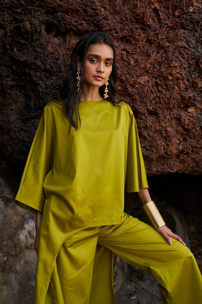 OLIVE COTTON PANT - dash and dot