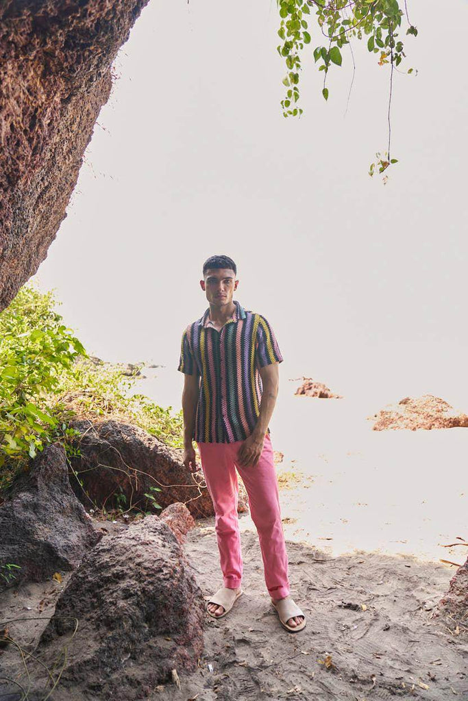 TURN UP COTTON PANT - dash and dot dash and dot