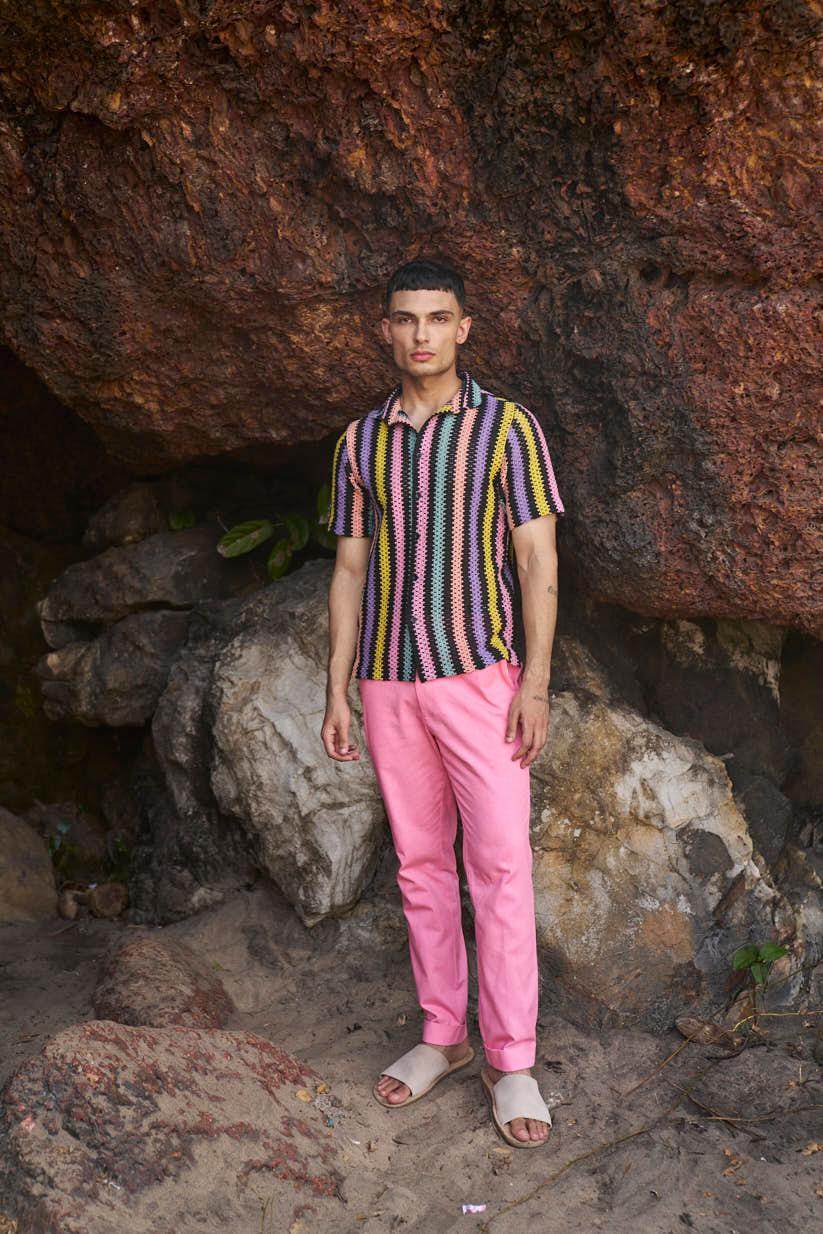 TURN UP COTTON PANT - dash and dot