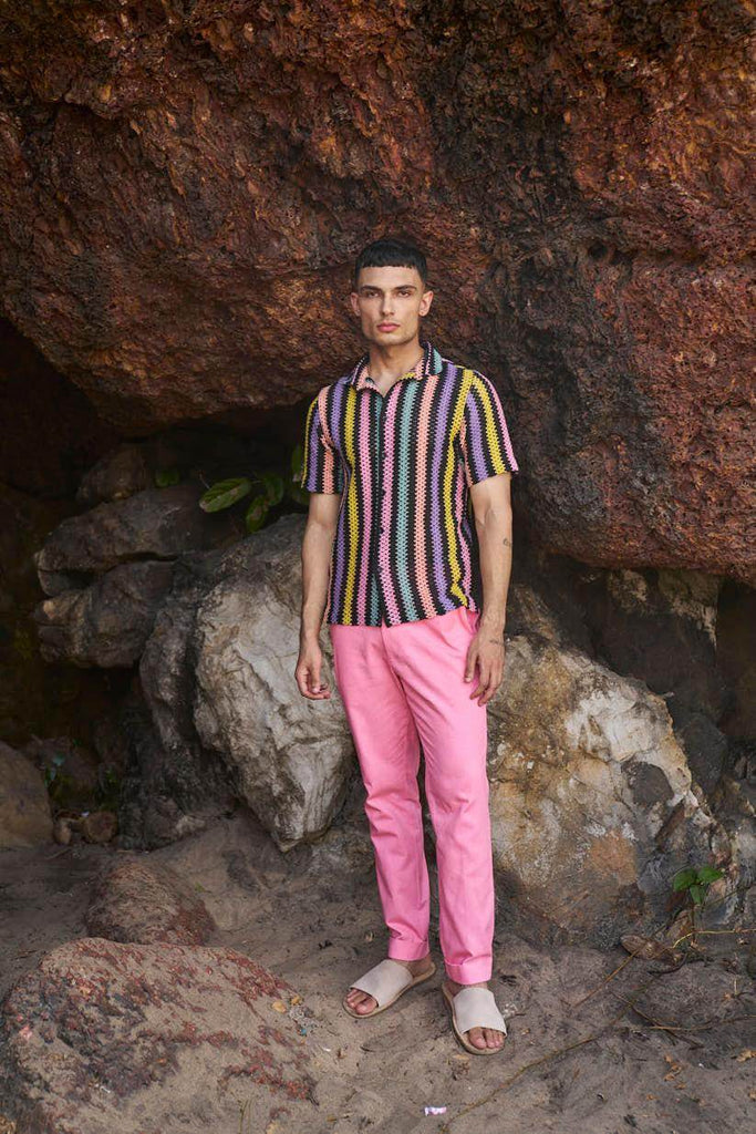 TURN UP COTTON PANT - dash and dot dash and dot