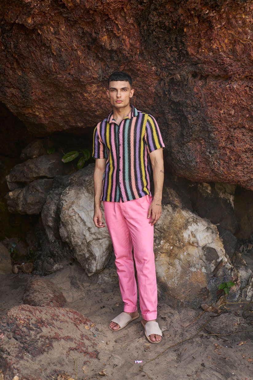 TURN UP COTTON PANT - dash and dot