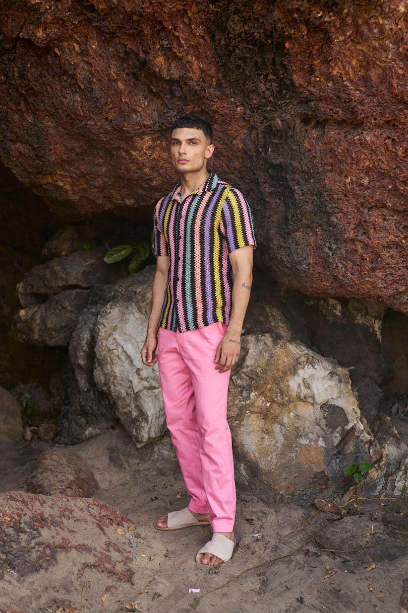 TURN UP COTTON PANT - dash and dot