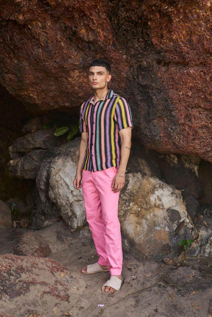 TURN UP COTTON PANT - dash and dot dash and dot