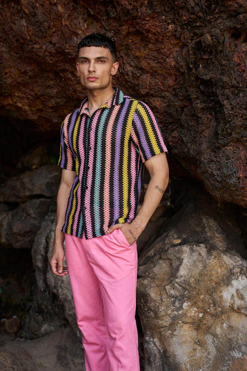 TURN UP COTTON PANT - dash and dot