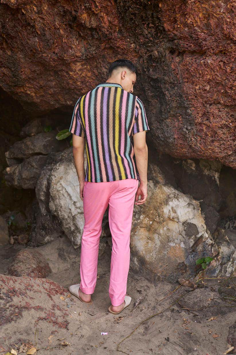 TURN UP COTTON PANT - dash and dot