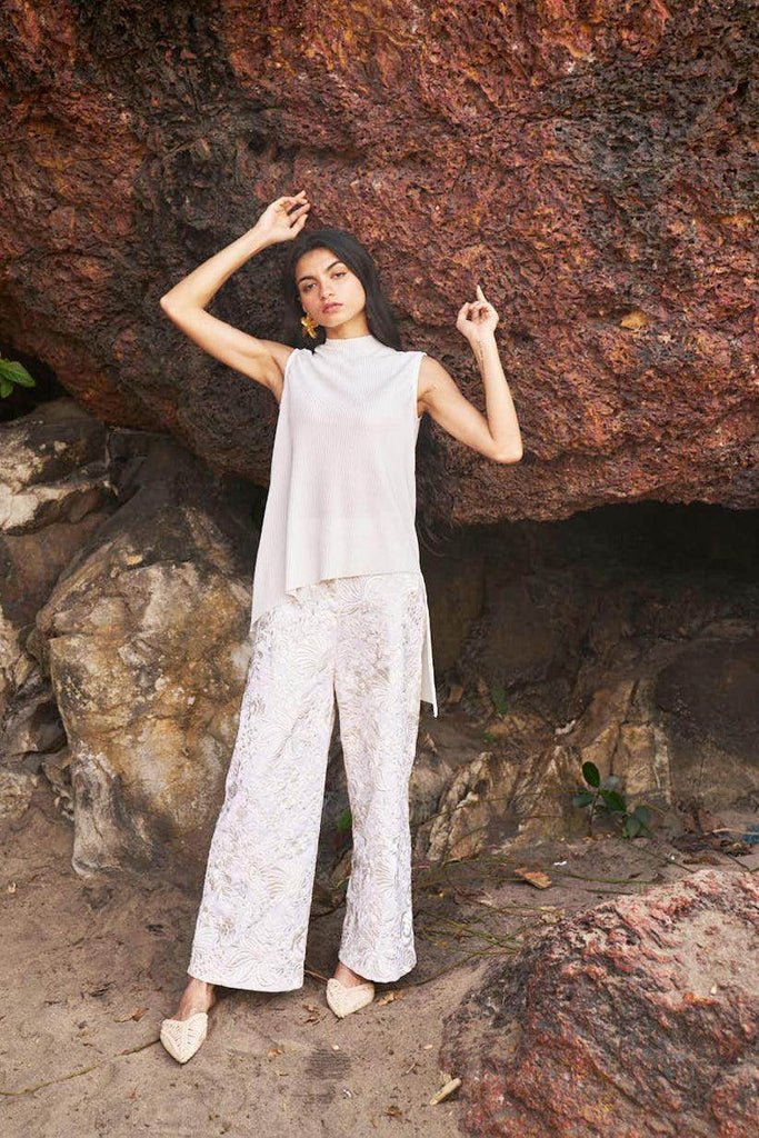 GARA STITCH IVORY PANT - dash and dot dash and dot