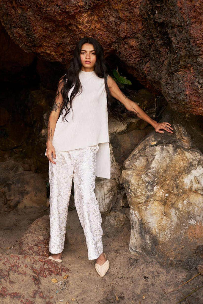 GARA STITCH IVORY PANT - dash and dot dash and dot