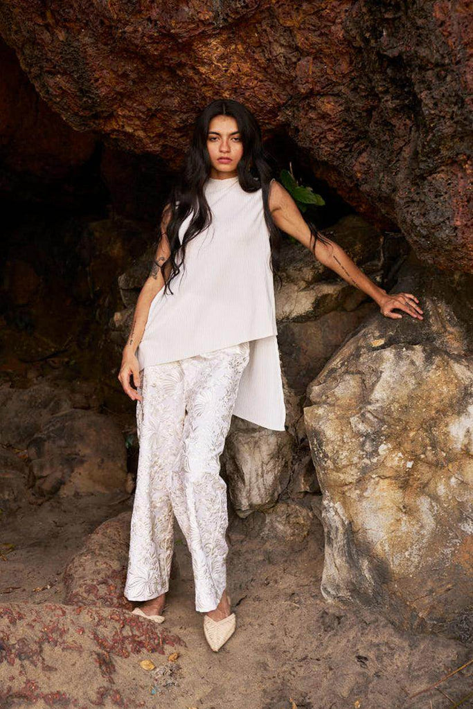 GARA STITCH IVORY PANT - dash and dot dash and dot