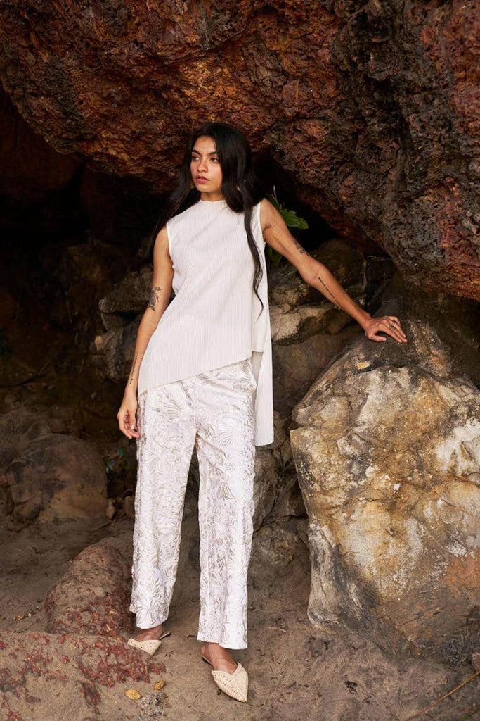 GARA STITCH IVORY PANT - dash and dot dash and dot