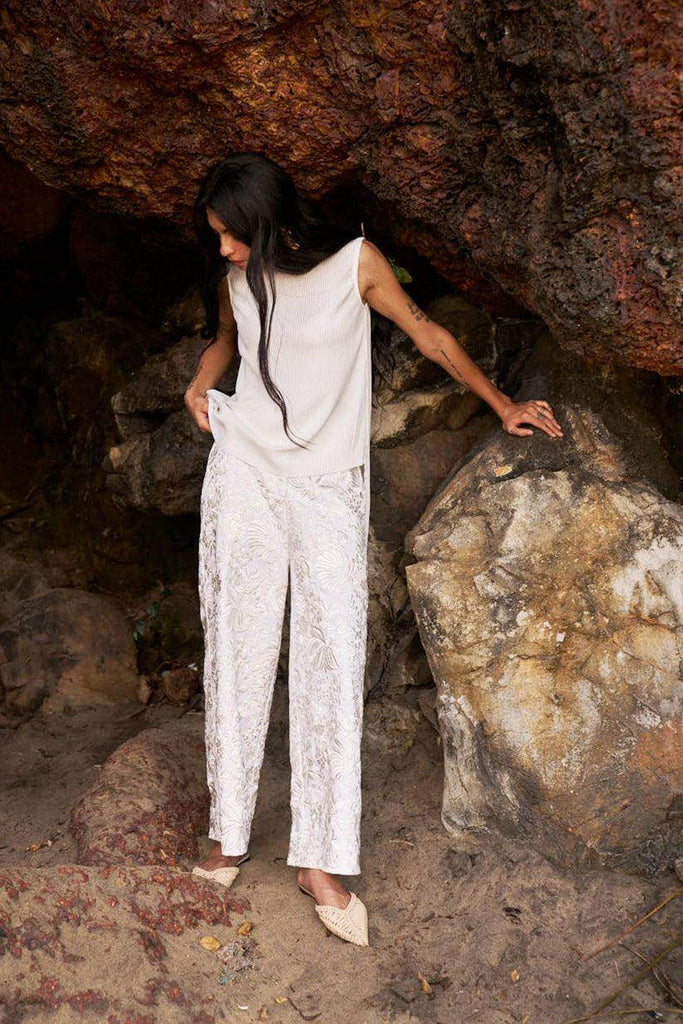 GARA STITCH IVORY PANT - dash and dot dash and dot