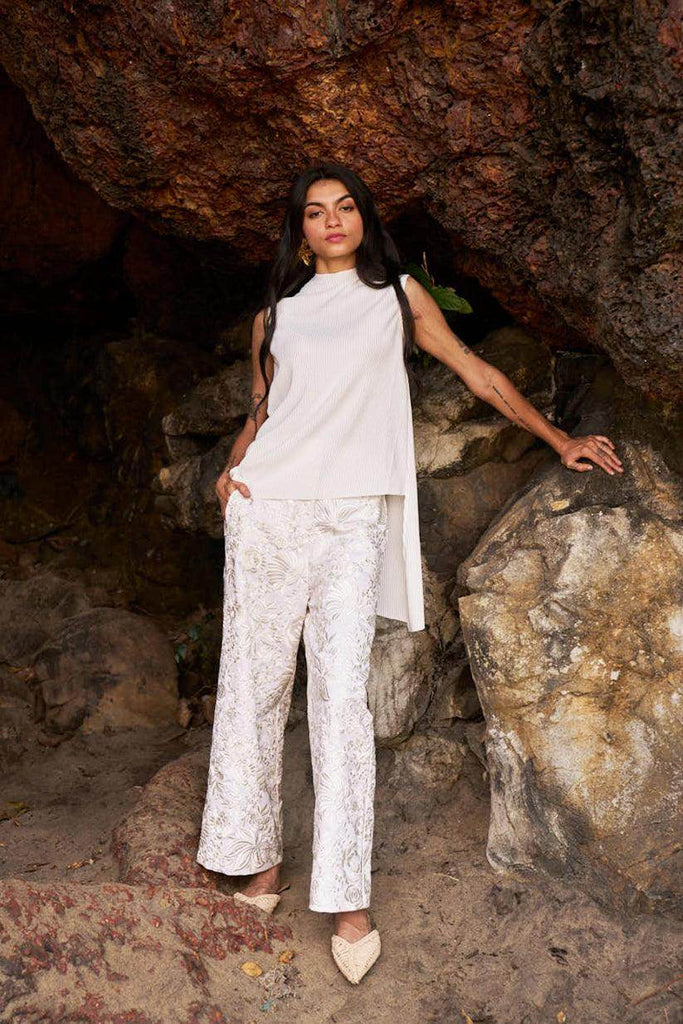 GARA STITCH IVORY PANT - dash and dot dash and dot