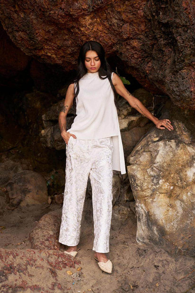 GARA STITCH IVORY PANT - dash and dot dash and dot