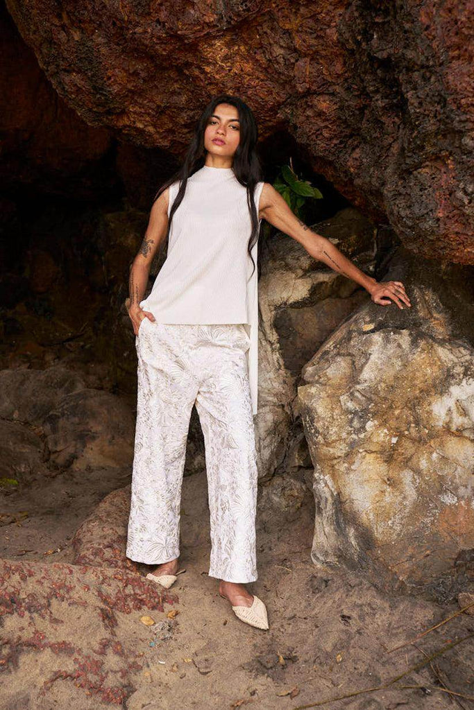 GARA STITCH IVORY PANT - dash and dot dash and dot