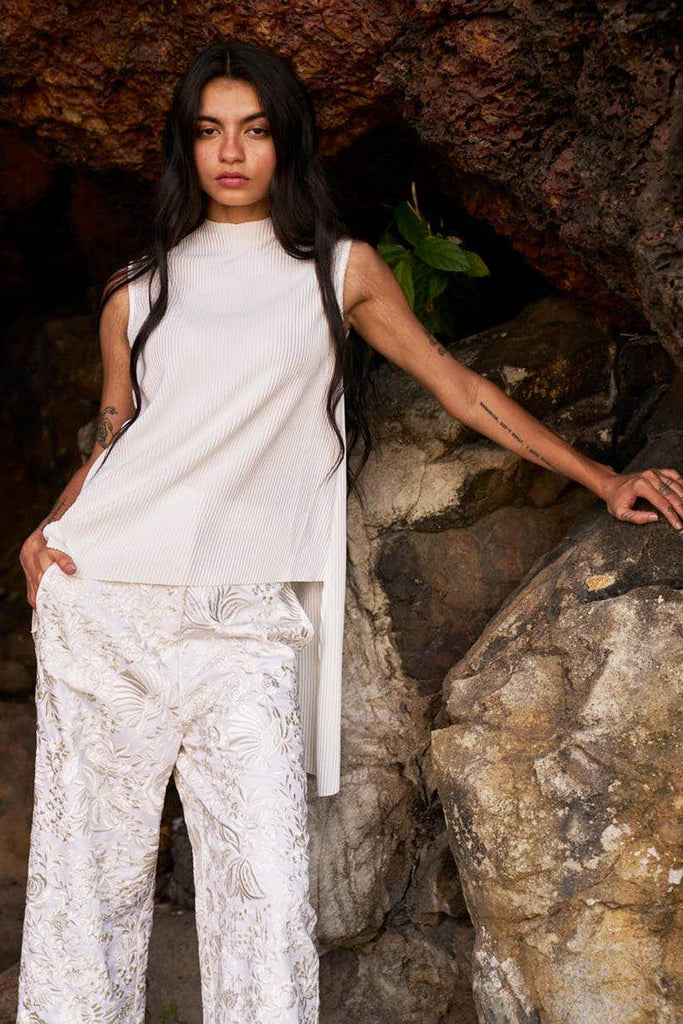 GARA STITCH IVORY PANT - dash and dot dash and dot