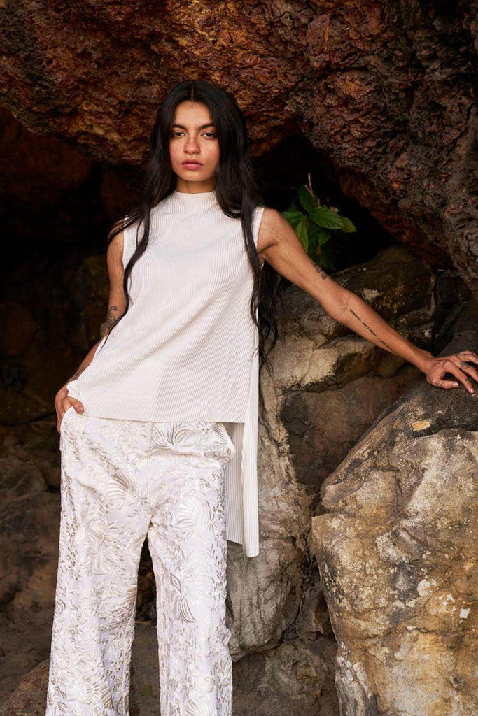 GARA STITCH IVORY PANT - dash and dot dash and dot