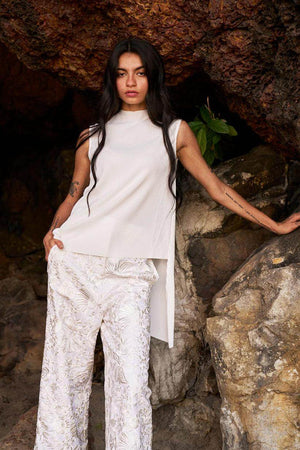 PLEATED HIGH/LOW TOP - dash and dot