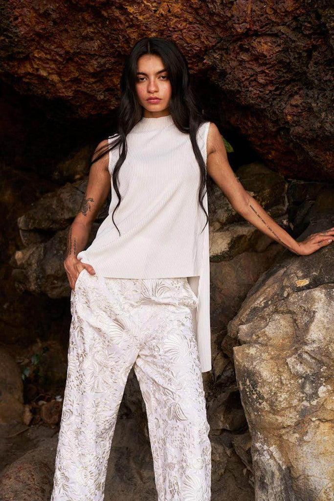 GARA STITCH IVORY PANT - dash and dot dash and dot