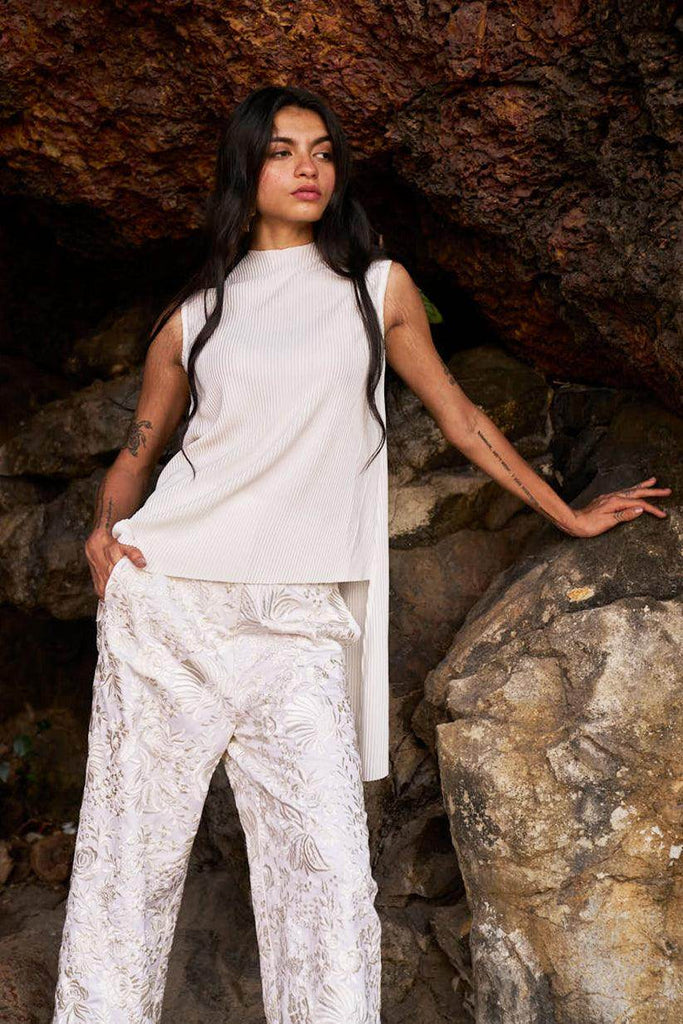 GARA STITCH IVORY PANT - dash and dot dash and dot