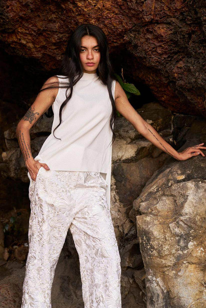 GARA STITCH IVORY PANT - dash and dot dash and dot