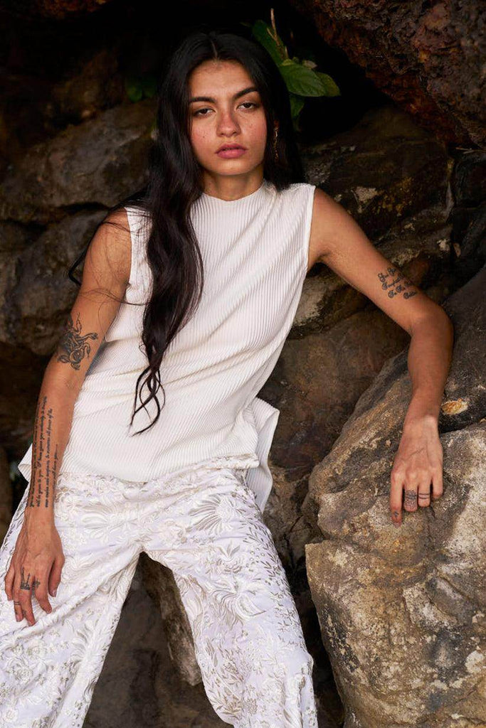 GARA STITCH IVORY PANT - dash and dot dash and dot