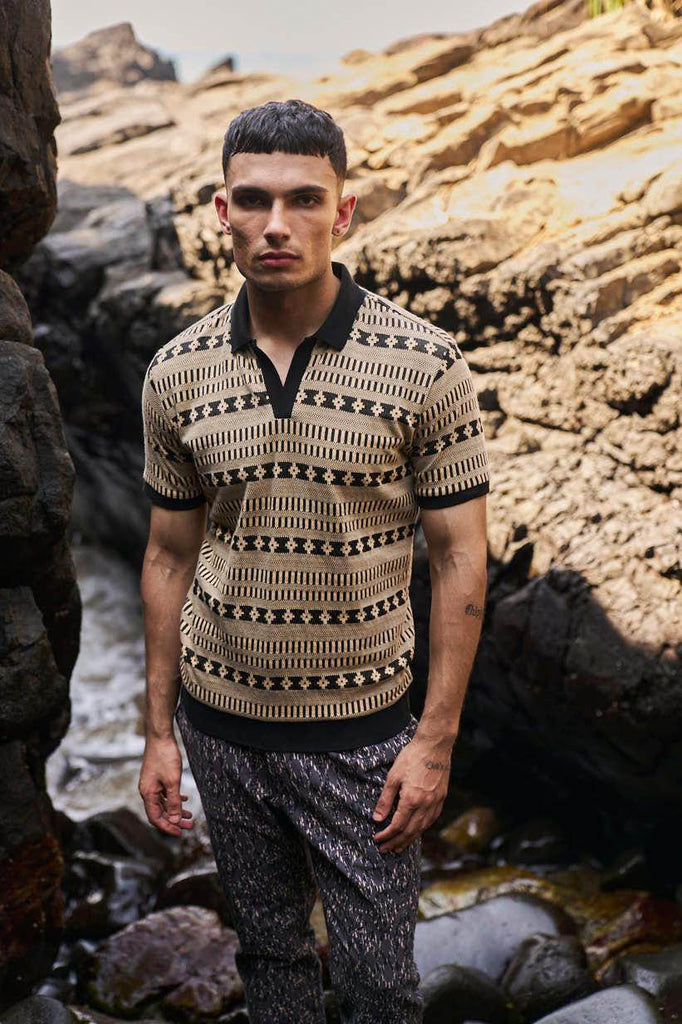 JACQUARD POLO - dash and dot dash and dot