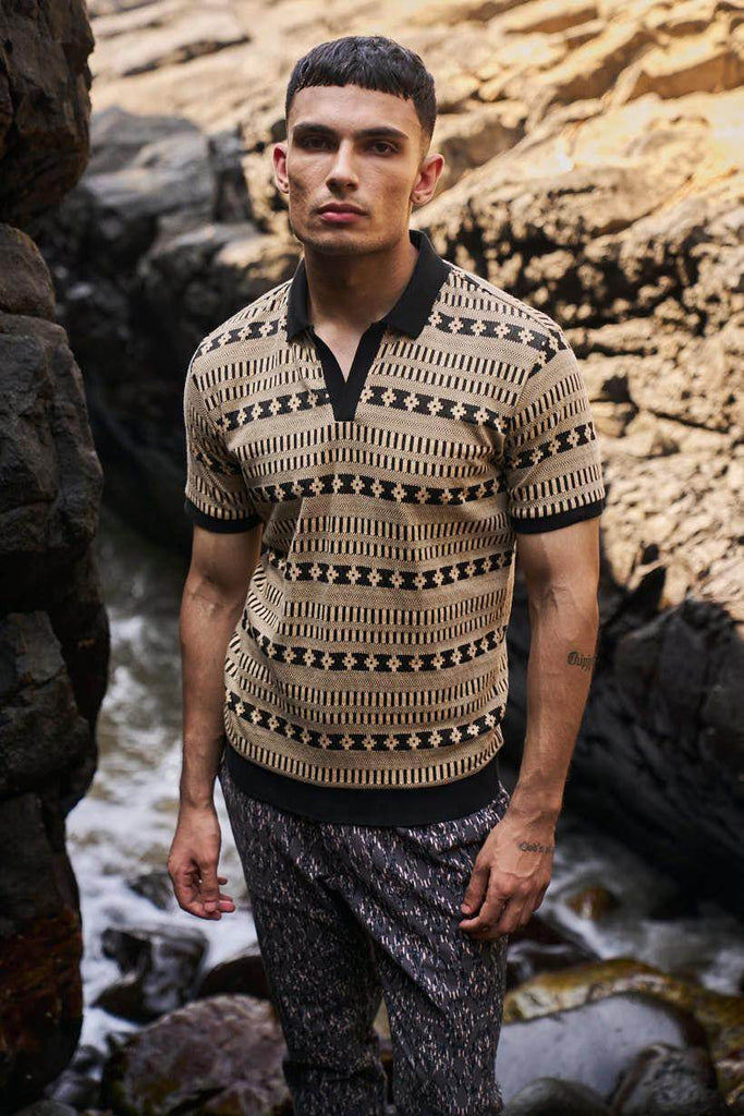 JACQUARD POLO - dash and dot dash and dot