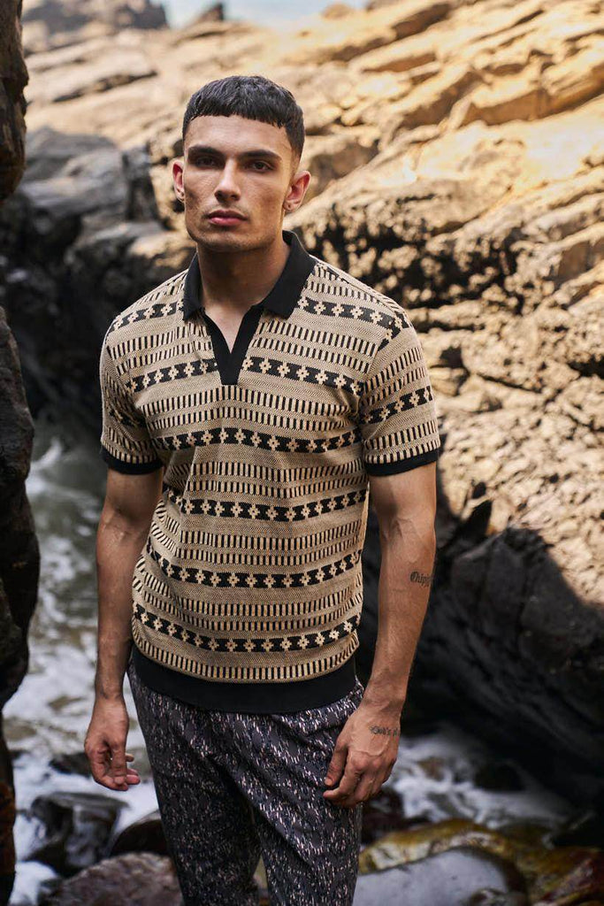 JACQUARD POLO - dash and dot dash and dot