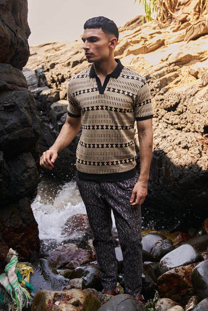 JACQUARD POLO - dash and dot dash and dot