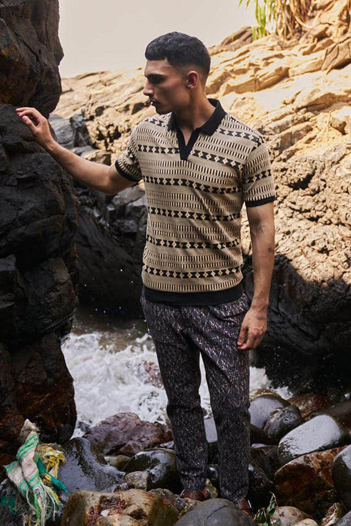 JACQUARD POLO - dash and dot dash and dot