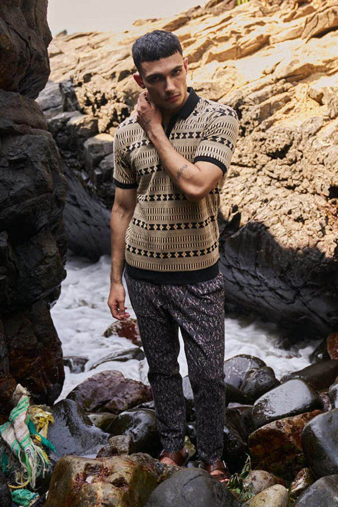 JACQUARD POLO - dash and dot dash and dot