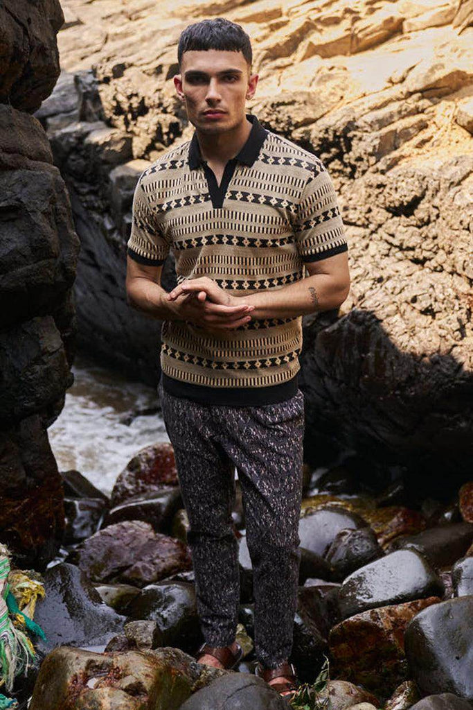 JACQUARD POLO - dash and dot dash and dot