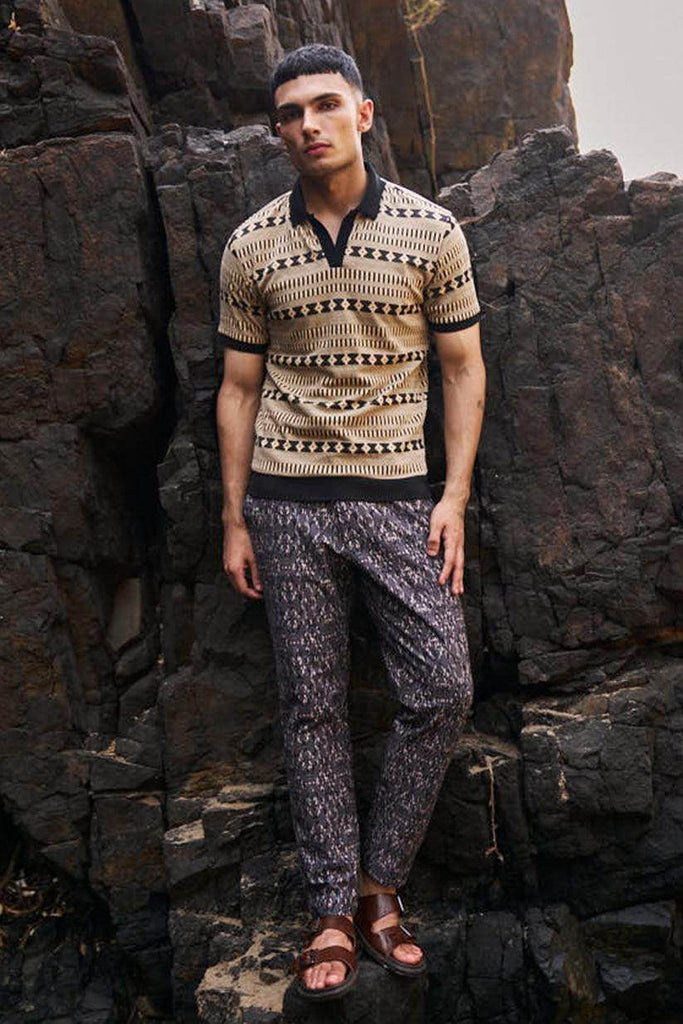 JACQUARD POLO - dash and dot dash and dot