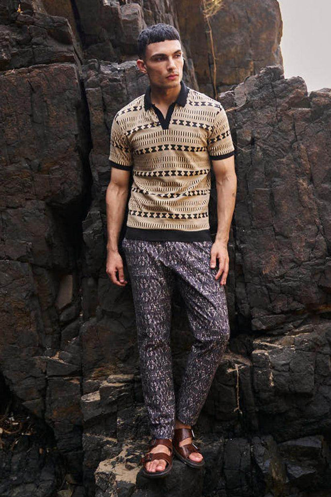 JACQUARD POLO - dash and dot dash and dot