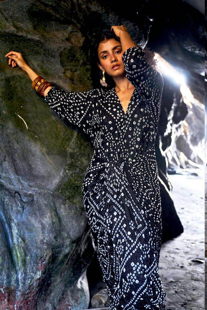 BANDHANI DRAPED DRESS - dash and dot dash and dot