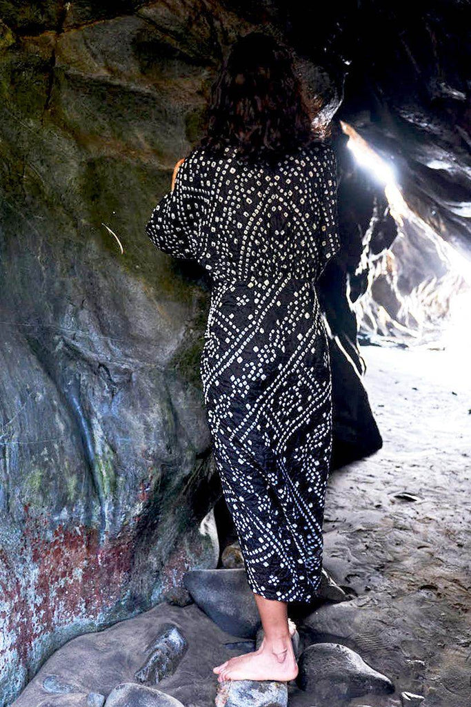 BANDHANI DRAPED DRESS - dash and dot dash and dot