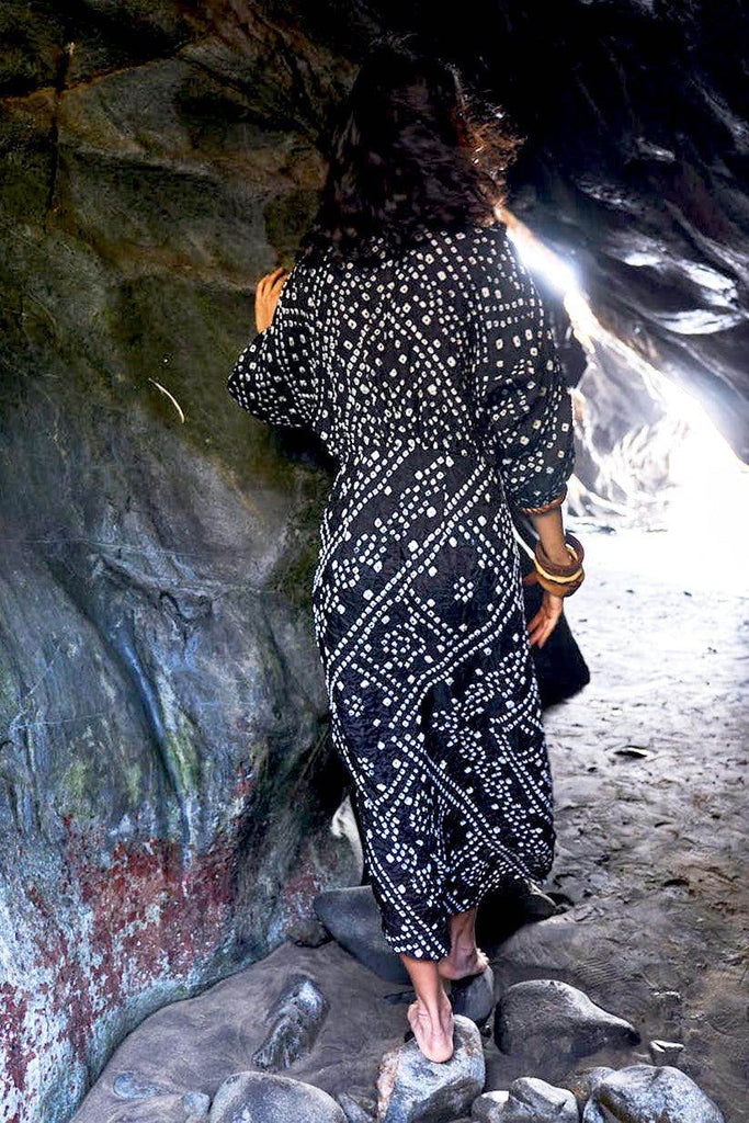 BANDHANI DRAPED DRESS - dash and dot dash and dot