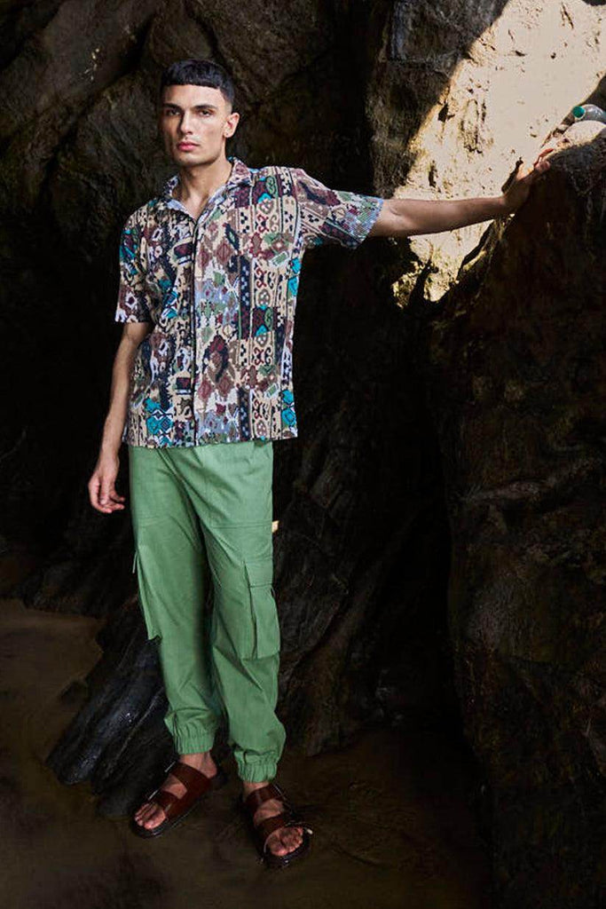 TRIBAL PLEATED SHIRT - dash and dot dash and dot