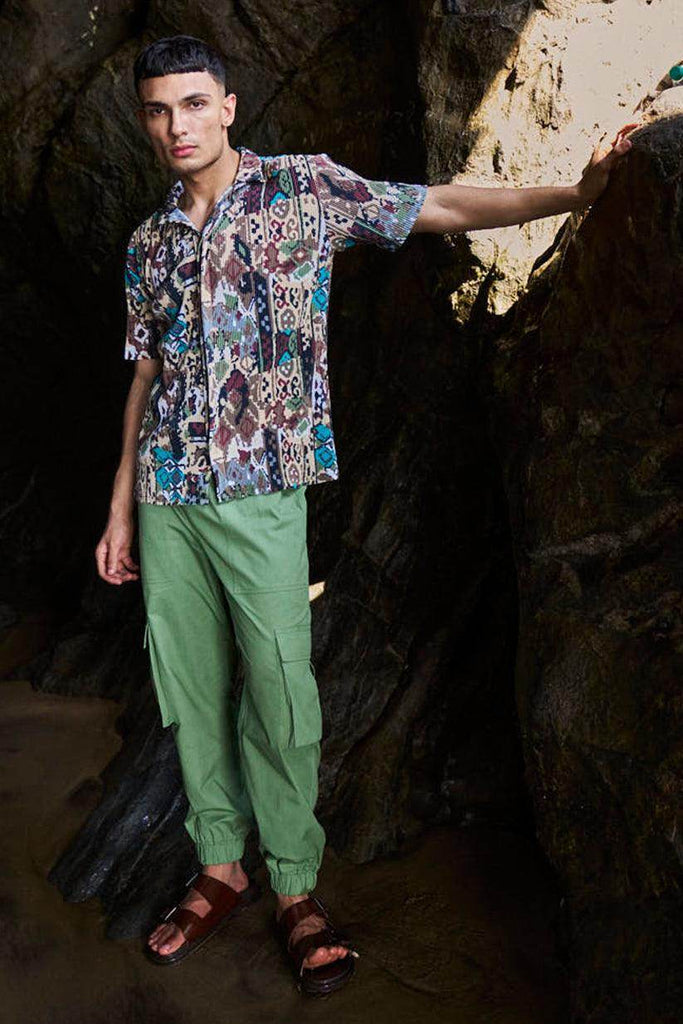 TRIBAL PLEATED SHIRT - dash and dot dash and dot