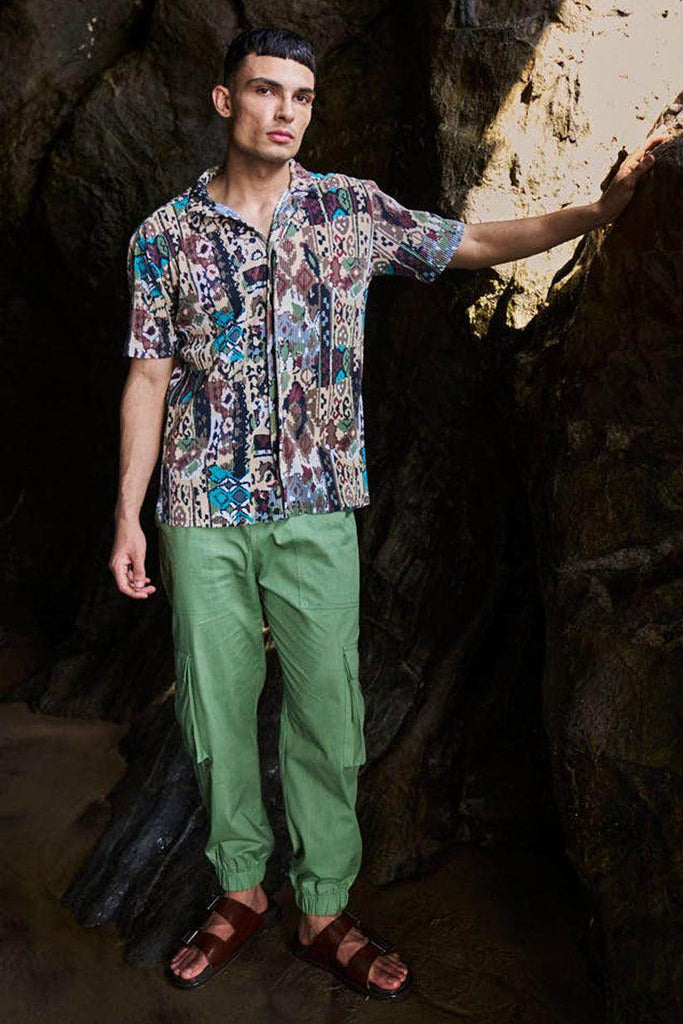 TRIBAL PLEATED SHIRT - dash and dot dash and dot