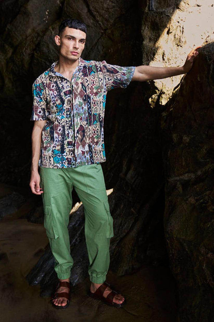 TRIBAL PLEATED SHIRT - dash and dot dash and dot